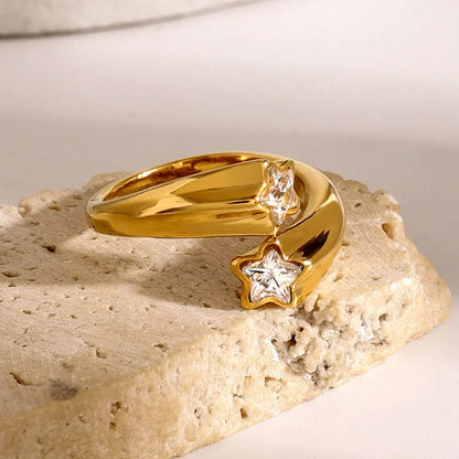 Shiny Silver Sparkle Band Ring - Luxicro