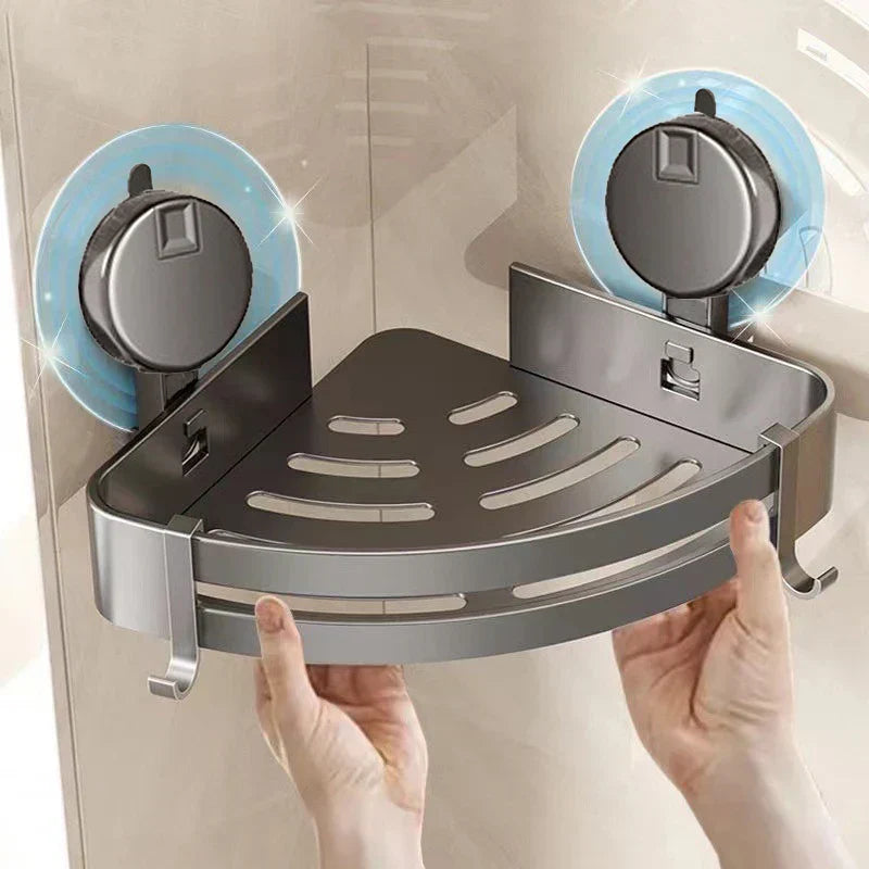 Easy Install Shower Shelf Suction Cup Storage Basket - Luxicro