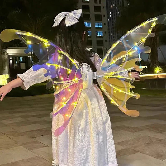 Bright LED Fairy Wing Costume for Kids Adults - Luxicro