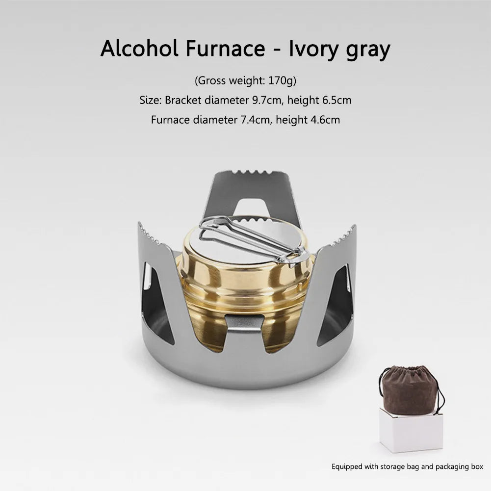 Compact Lightweight Camp Stove with Adjustable Burner