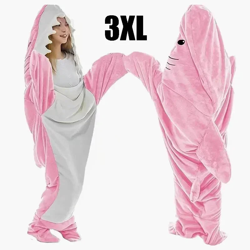 Cozy Shark Hoodie Blanket Costume