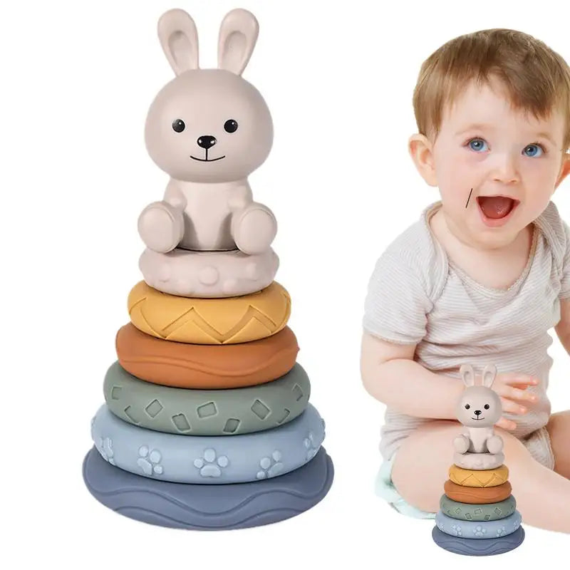 Soft Montessori Stacking Toy Rings for Babies