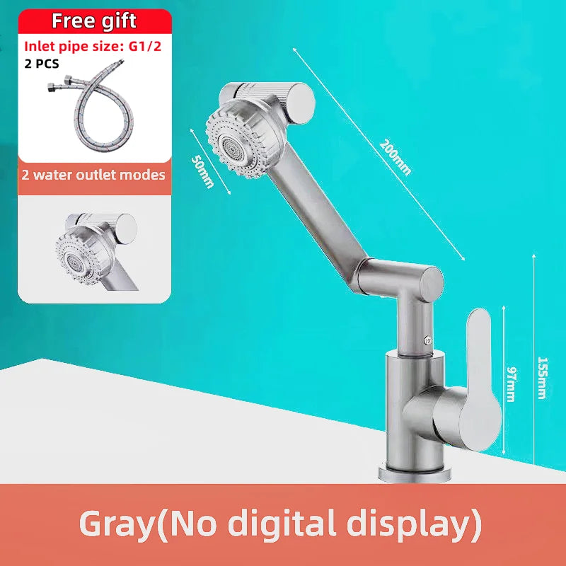 Contemporary 360 Degree Rotating LED Sink Faucet