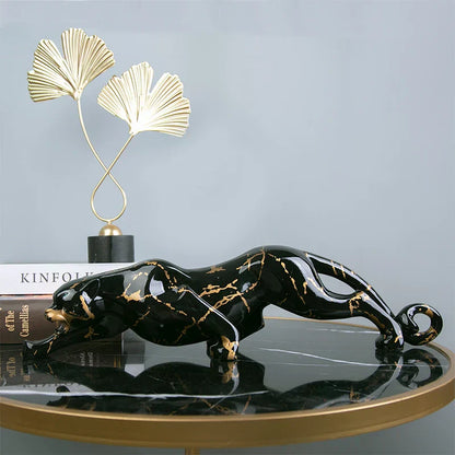 Exquisite Jaguar Figurine Statue