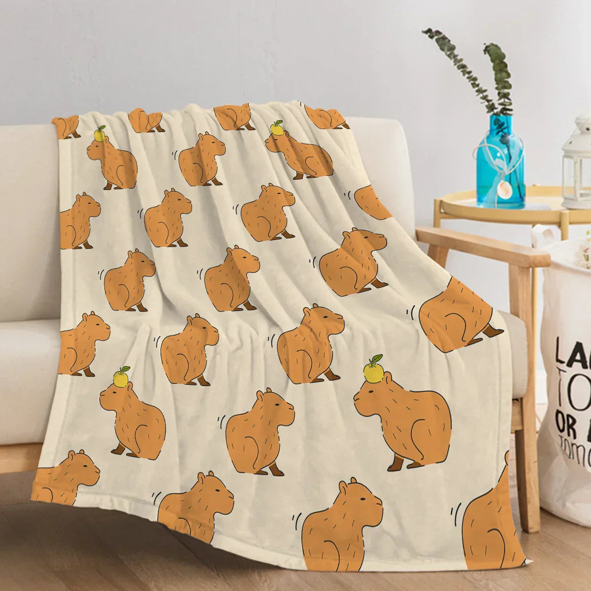 Soft Cozy Capybara Fuzzy Blanket - Luxicro