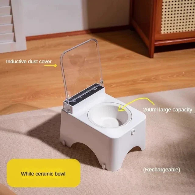 Automatic Pet Feeder with Infrared Sensor & Stainless Steel Bowls