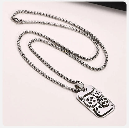 Stylish Mechanical Gear Pendant Necklace