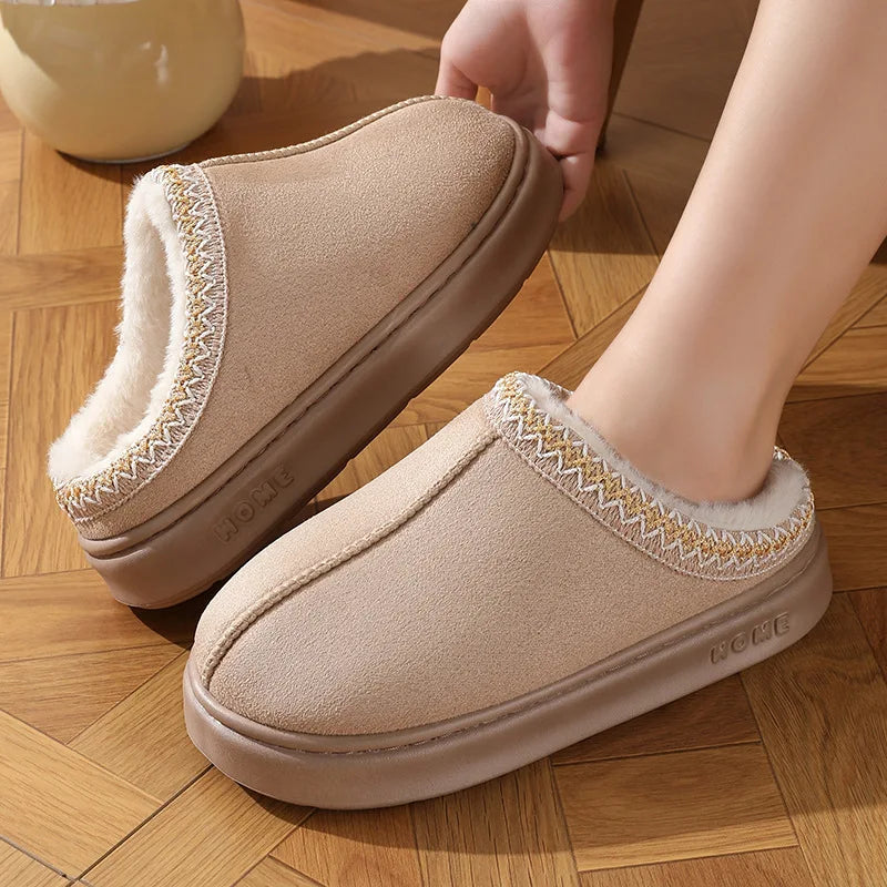 Cozy Fuzzy Women's Slipper Shoes - Warm Plush Footwear