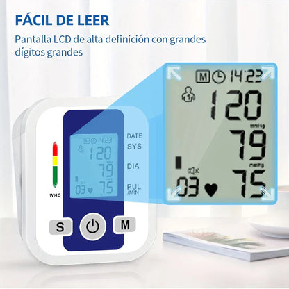 Accurate Home Blood Pressure Tracker - Digital Monitor with LCD Screen