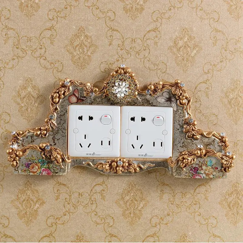 Decorative Flower Pattern Outlet Organizer