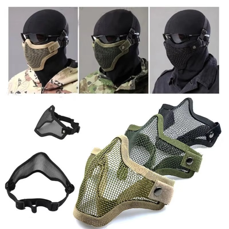 Tactical Camo Steel Mesh Face Protection Mask