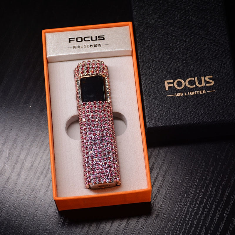 Glittering Gem Rechargeable Pocket Lighter - Luxicro