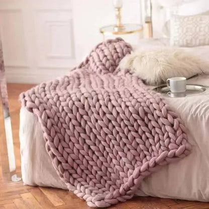 Plush Thick Woolen Throw Blanket