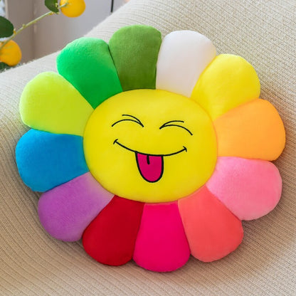 Colorful Patterned Plush Throw Pillow