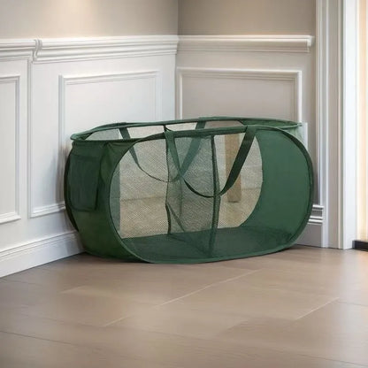 Folding Laundry Basket with Storage and Durable Design