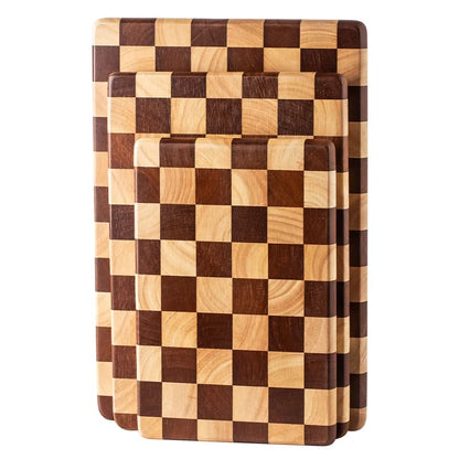 Simple Wooden Cutting Board with Grid Design