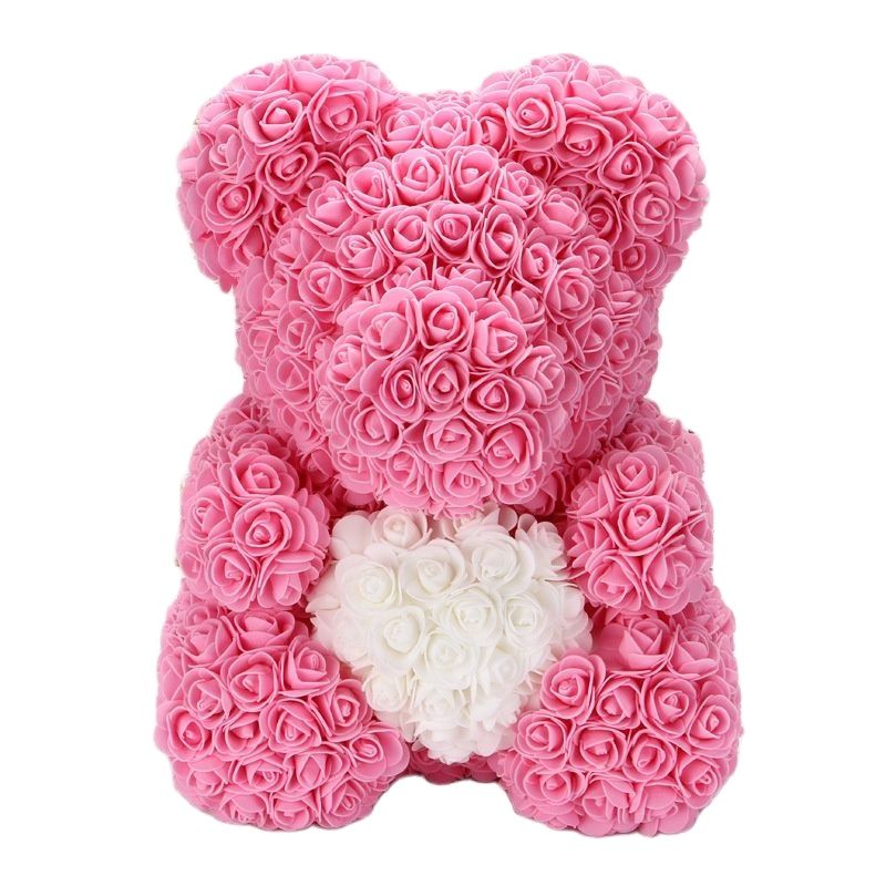 Artificial Flower Cute Stuffed Bear Toy
