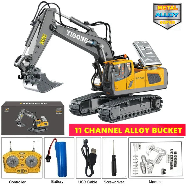 Tough 4x4 RC Construction Truck Toy for Kids