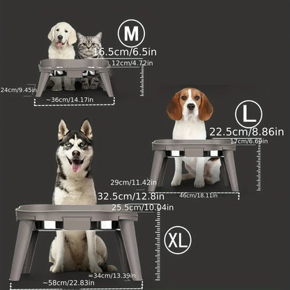 Spill Proof Elevated Pet Feeder Bowls