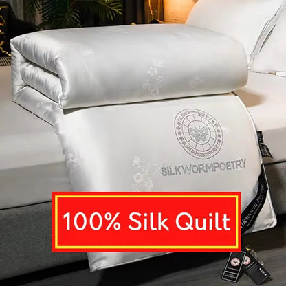 Luxurious Plum Silk Bedding Blanket