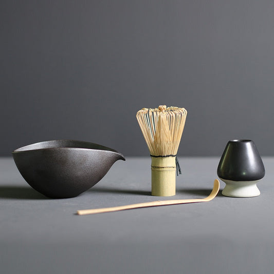 Authentic Green Tea Set with Whisk and Ceramic Bowl - Luxicro