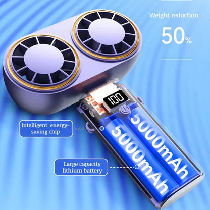 Compact USB Personal Cooling Fan with LCD Display