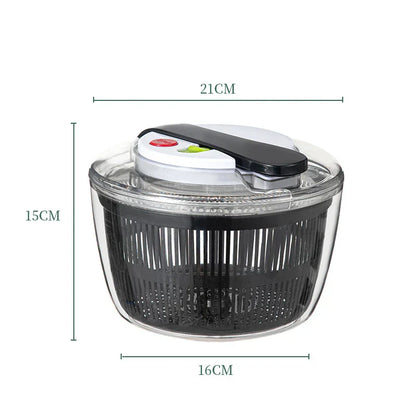 Quick Dry Salad Spinner with Locking Lid & Grip Base - Luxicro