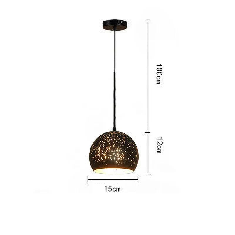 Rustic Chic Metal Hanging Lamp