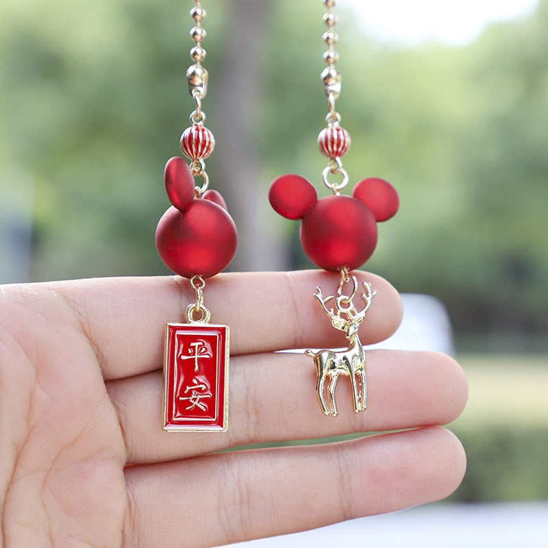 Fun Cute Deer Rearview Mirror Charm