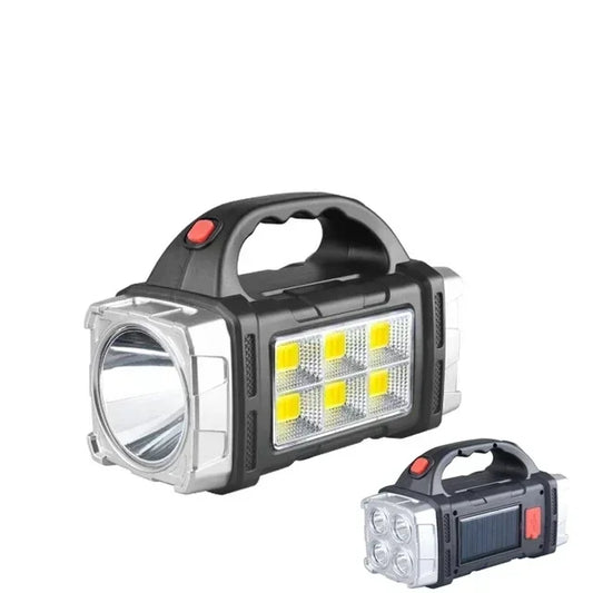 Compact Solar Power Bank with LED Light - Luxicro