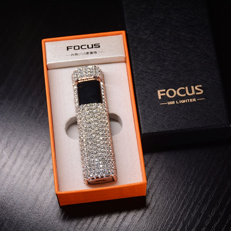 Glittering Gem Rechargeable Pocket Lighter