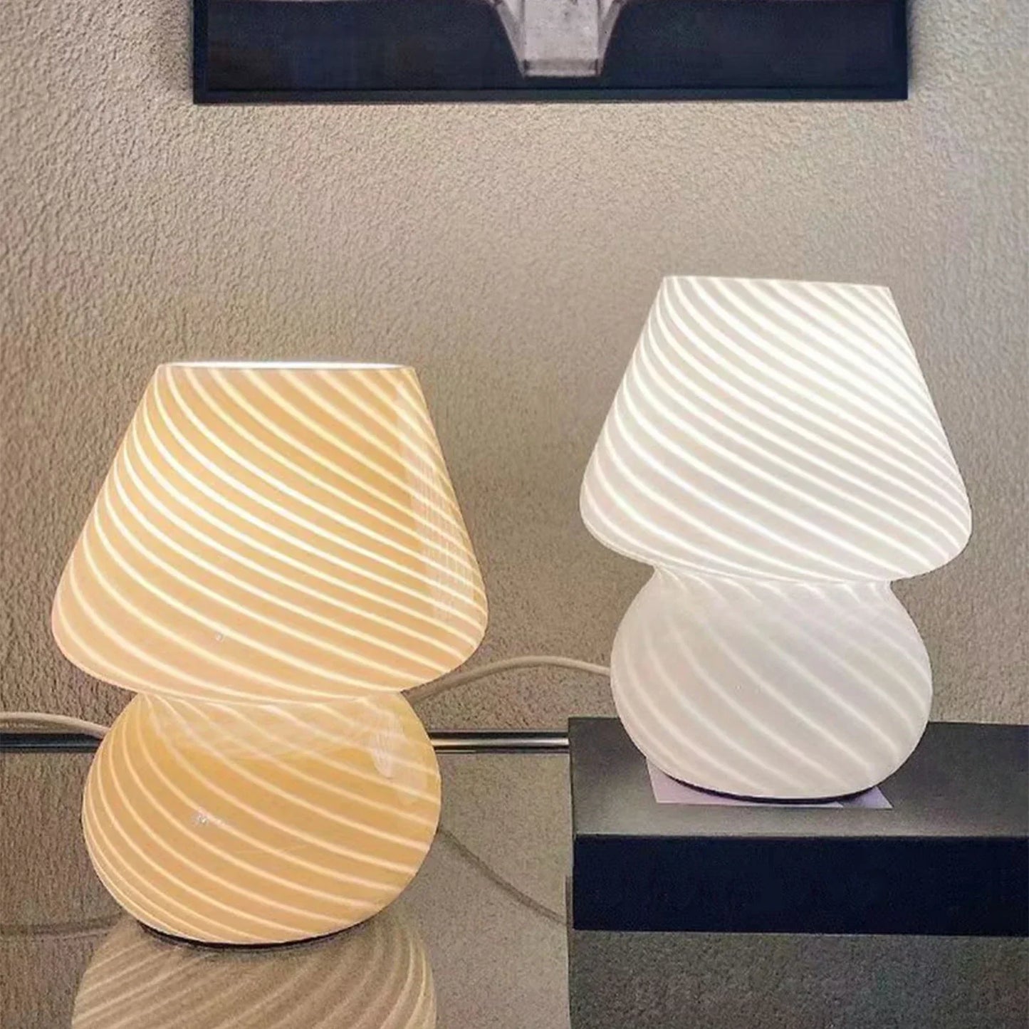 Elegant Clear Mushroom Desk Lamp