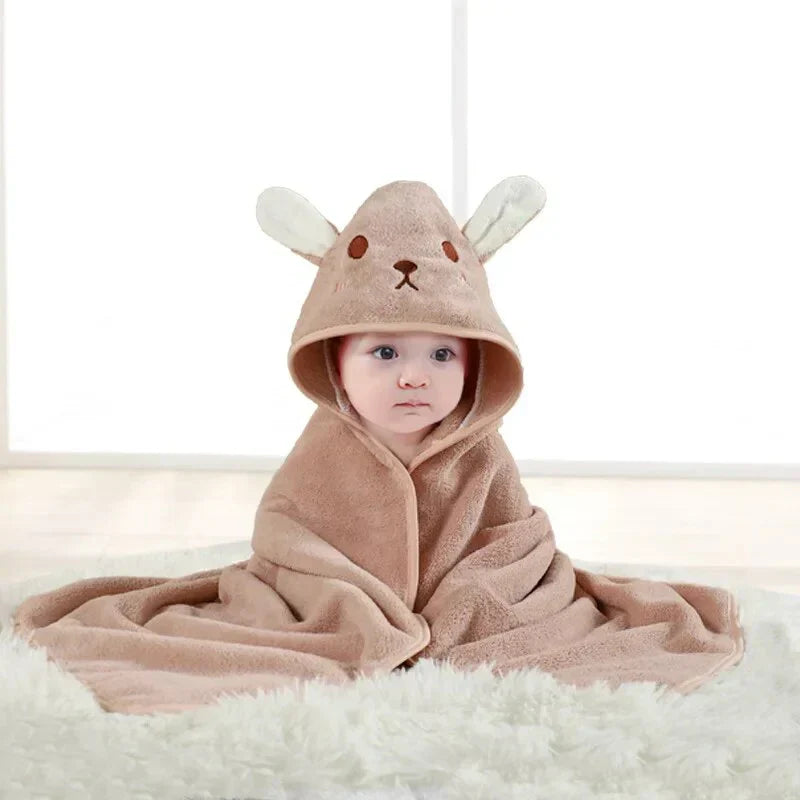 Cute Kids Hooded Bath Towel Set
