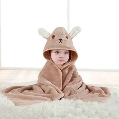 Cute Kids Hooded Bath Towel Set