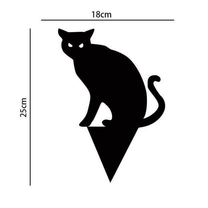 Cute Black Kitty Garden Decor Set