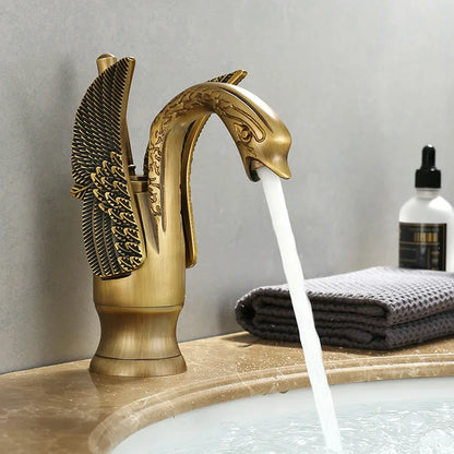 Premium One Handle Brushed Gold Sink Faucet