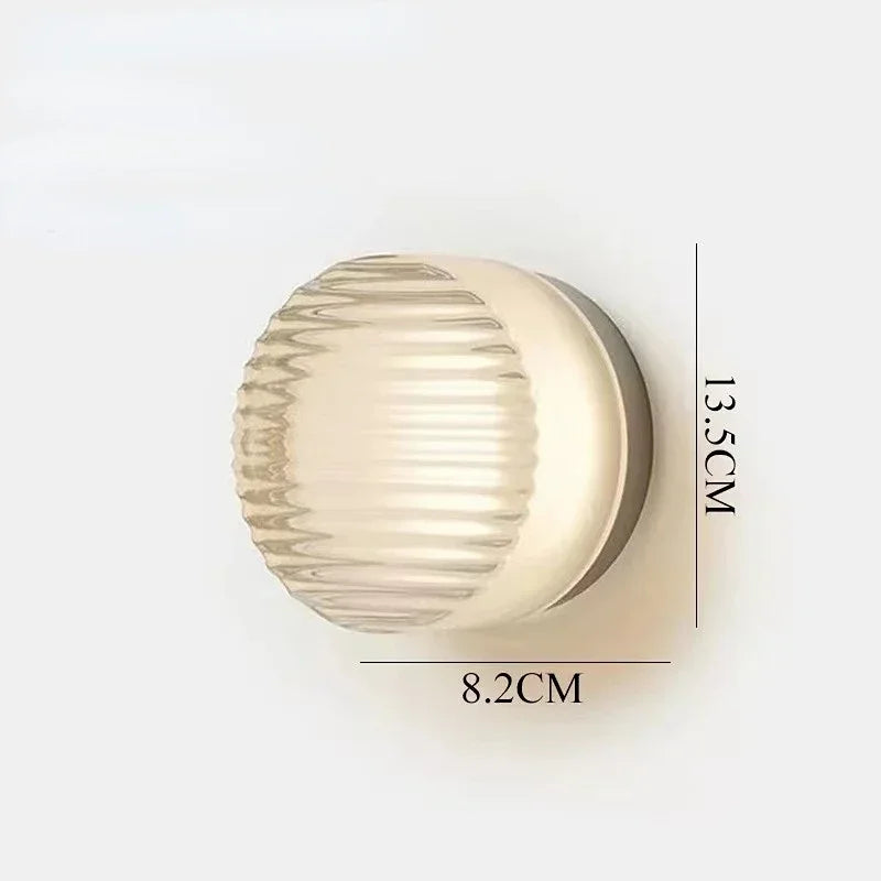 Circular Glass Modern Wall Light Fixture