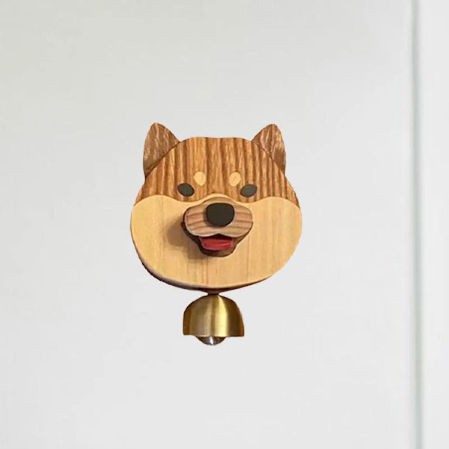 Cute Puppy Doorbell Wooden Push Button