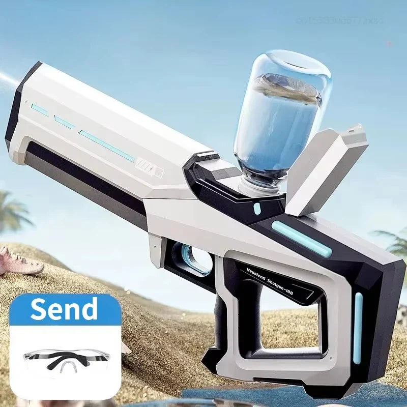 Powerful Splash Gun Rechargeable Water Pistol Long Range Kids Toy - Luxicro