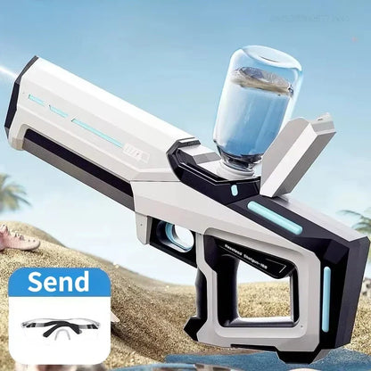 Powerful Splash Gun Rechargeable Water Pistol Long Range Kids Toy - Luxicro