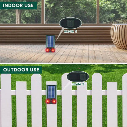Outdoor Solar Powered Bird Repellent with LED Light