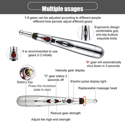 Portable Electric Acupuncture Massager Pen