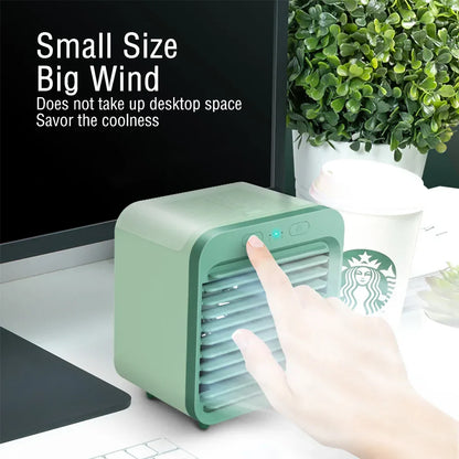 Compact USB Mini Fan with Cooling & Humidify Function