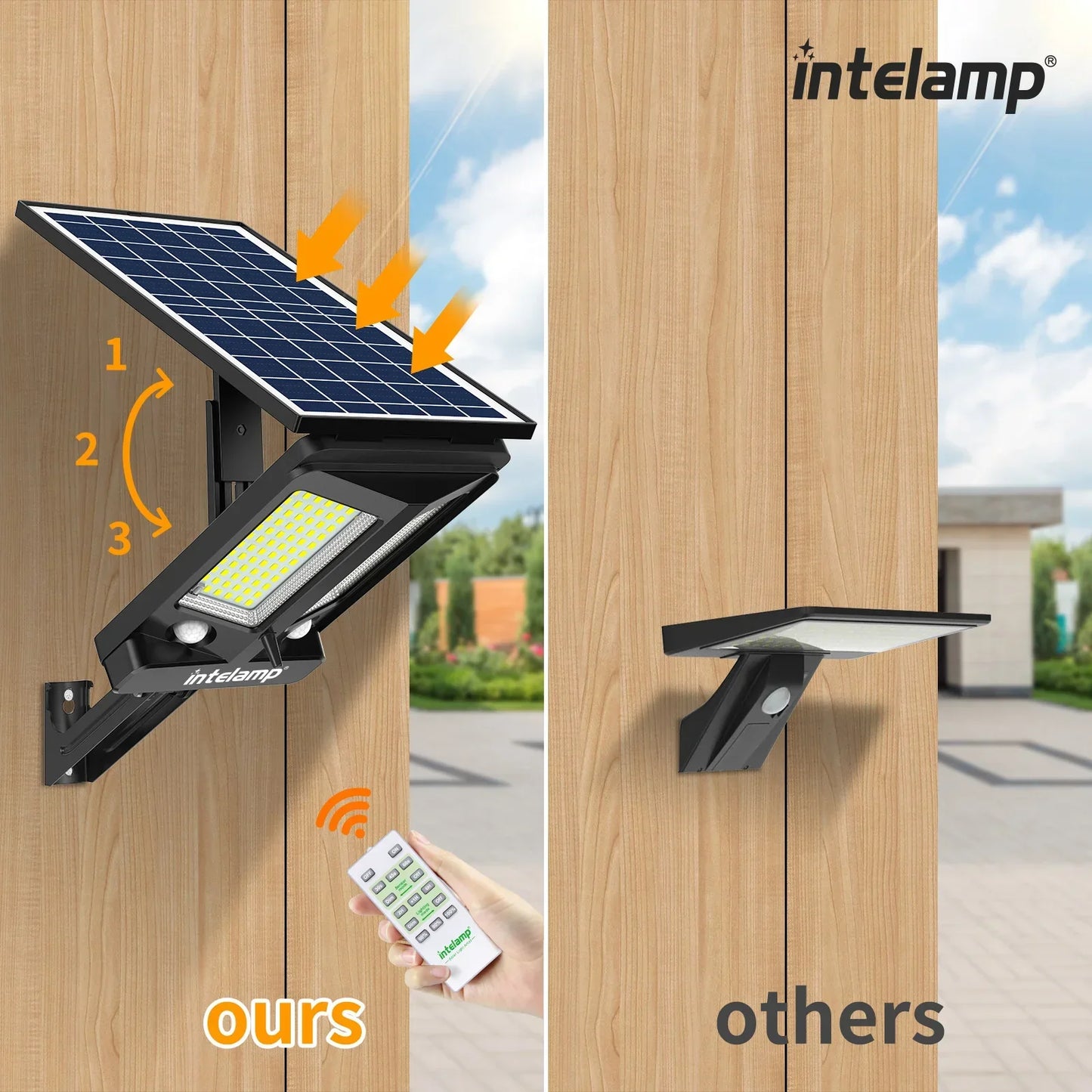 Bright Solar Powered LED Outdoor Spotlight with Remote