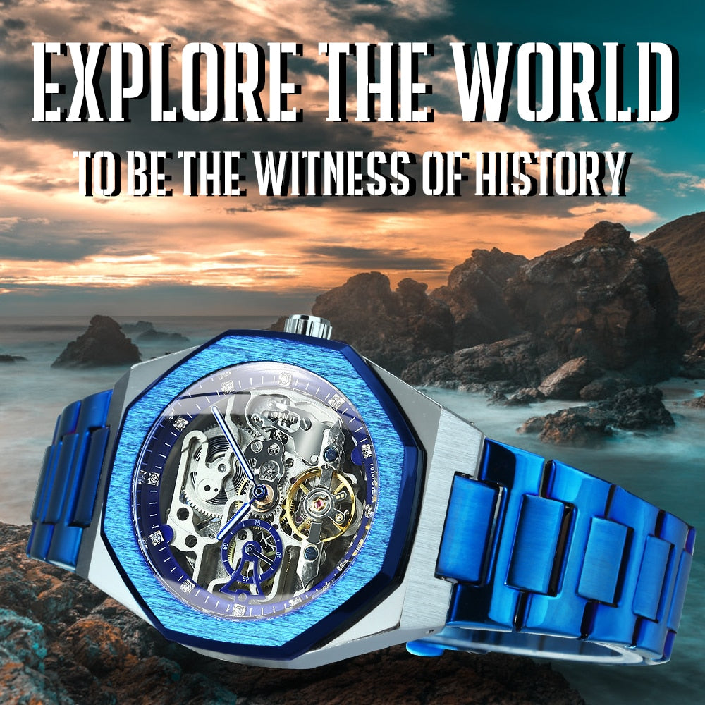 Premium Mechanical Open Face Men's Watch