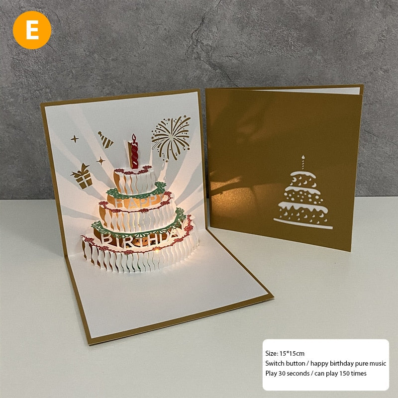 Colorful Musical Happy Birthday Greeting Cards