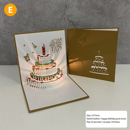 Colorful Musical Happy Birthday Greeting Cards