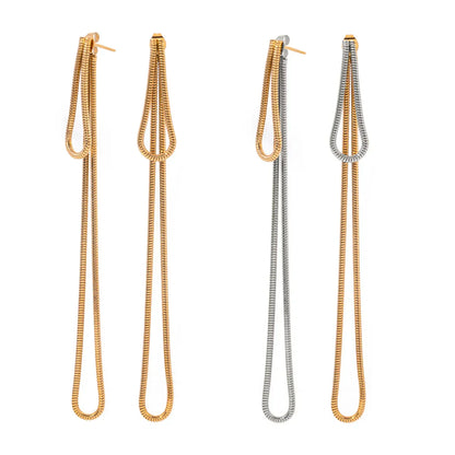 Trendy Snake Pendant Dangle Earrings