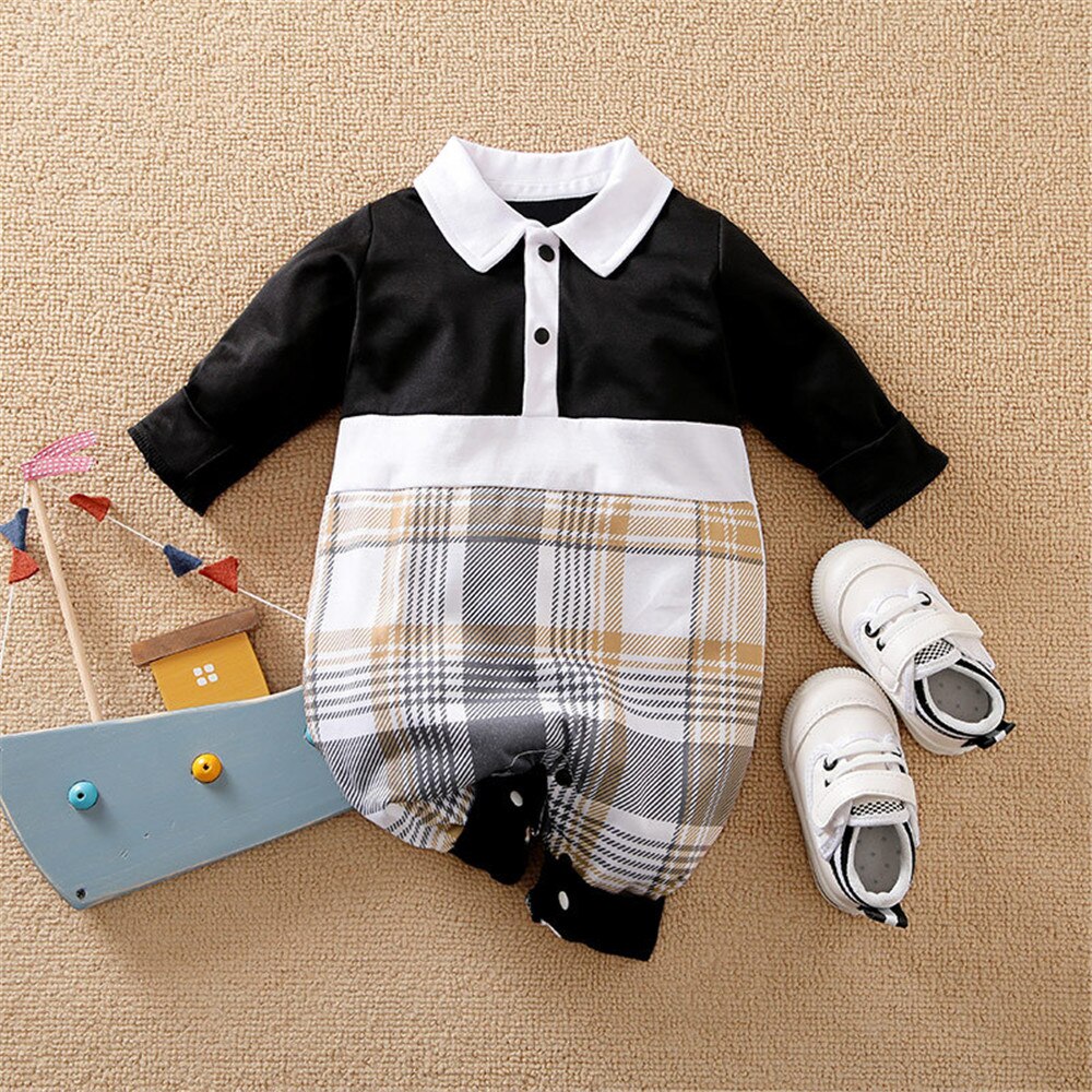 Adorable Infant Boy Short Romper