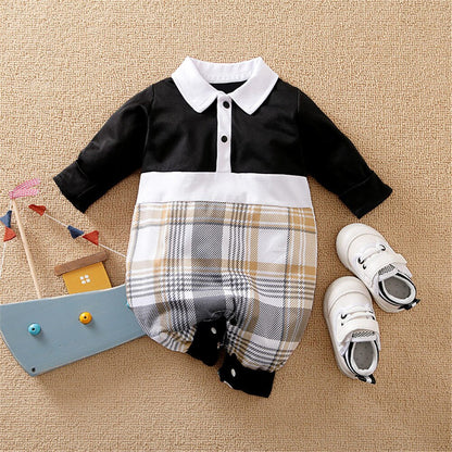 Adorable Infant Boy Short Romper